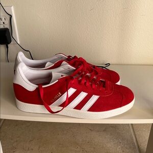 NWT Adidas Gazelles Red